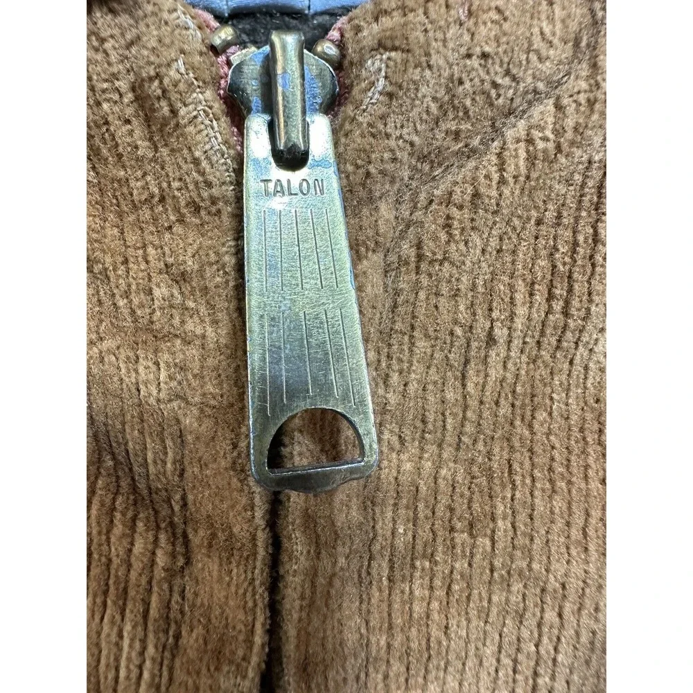 Vintage 70s Corduroy Fleece Lined Jacket JC PENNY Talon Zipper‎